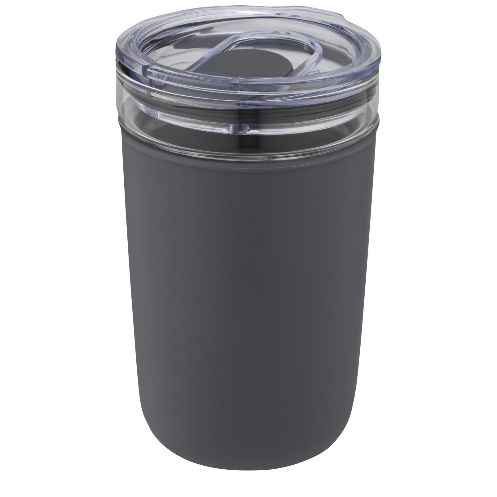 Vaso de vidrio de 420 ml con pared exterior de plástico reciclado  para personalizar con logo - Imagen 4