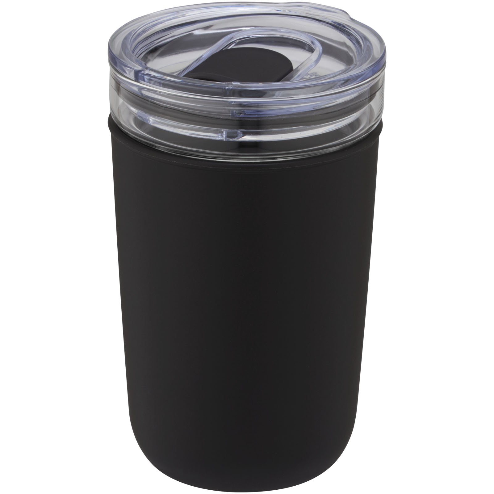 Vaso de vidrio de 420 ml con pared exterior de plástico reciclado  para personalizar con logo - Imagen 5