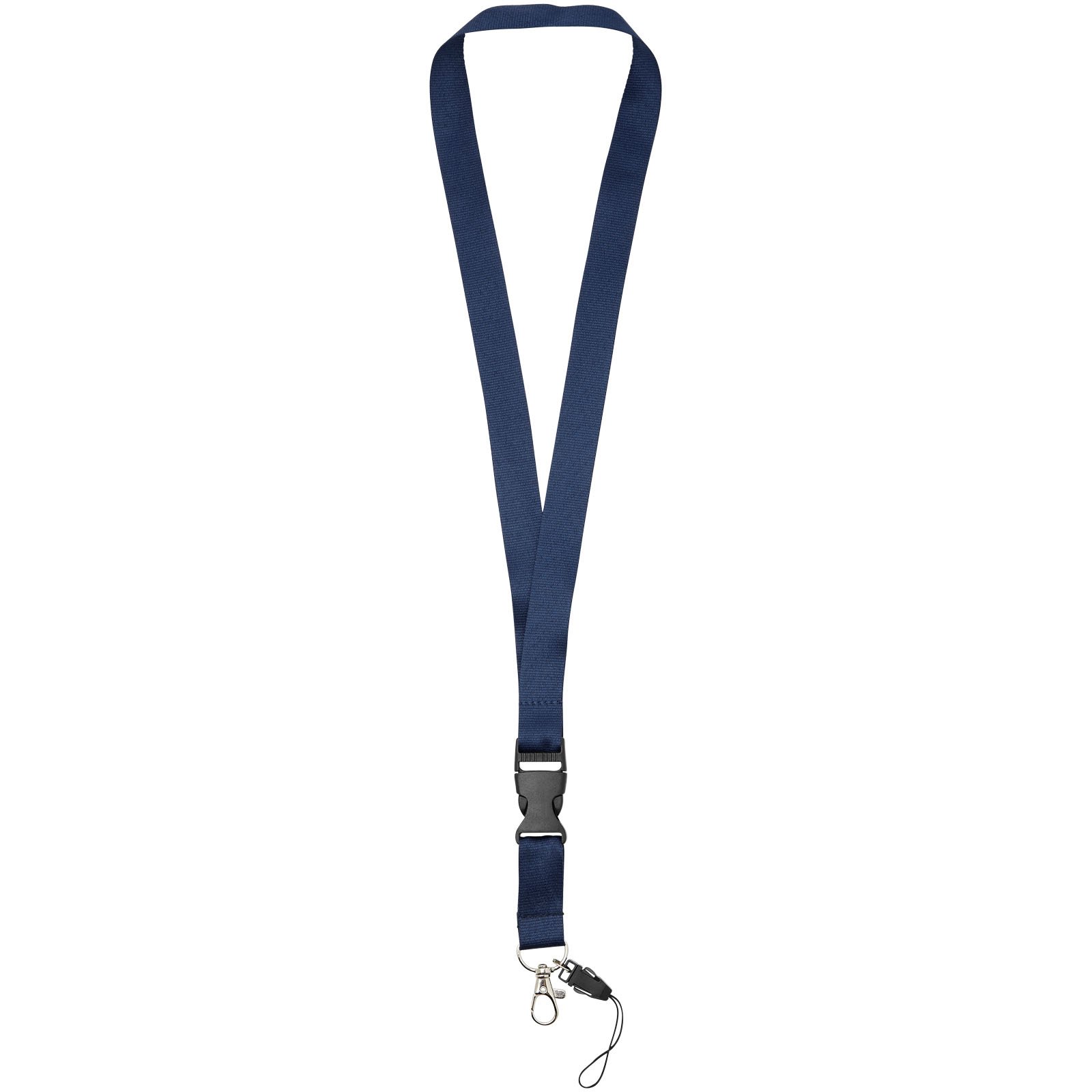 Lanyard con hebilla separable y enganche para móvil para personalizar con logo - Imagen 3