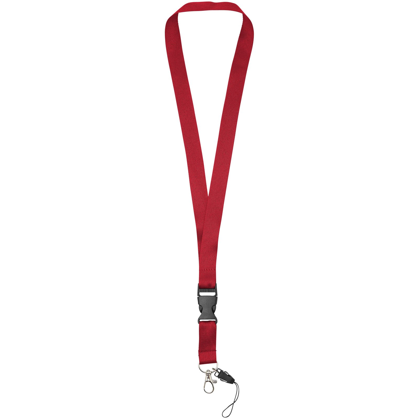 Lanyard con hebilla separable y enganche para móvil para personalizar con logo - Imagen 4