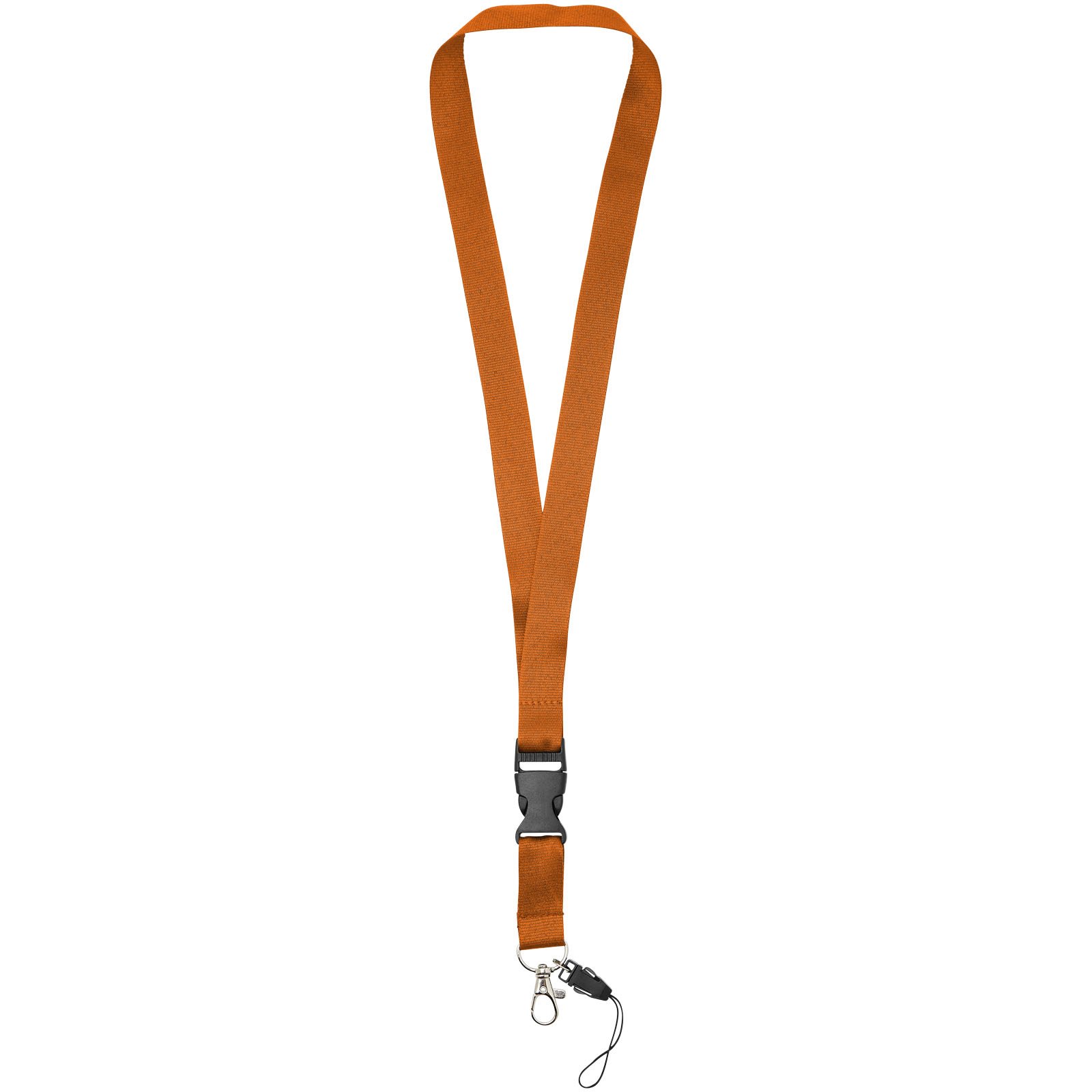 Lanyard con hebilla separable y enganche para móvil para personalizar con logo - Imagen 6