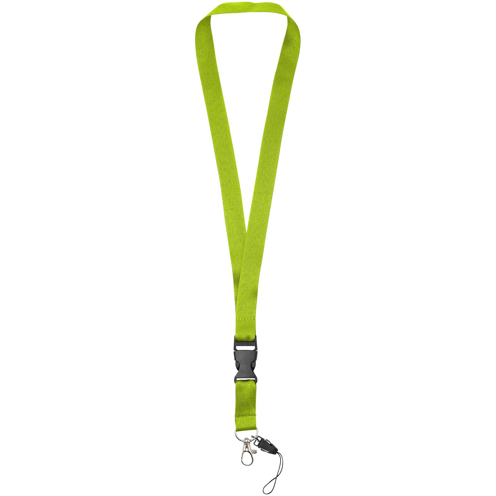 Lanyard con hebilla separable y enganche para móvil para personalizar con logo - Imagen 7