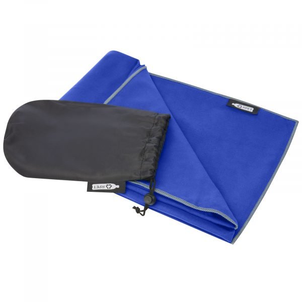 Toalla ultraligera y de secado rápido de PET reciclado 130 x 80 cm  para personalizar con logo - Imagen 2