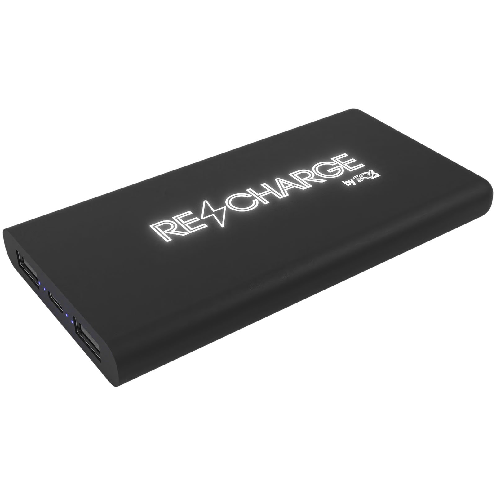 Batería externa inalámbrica de caucho luminosa de 10 000 mAh SCX.design P40