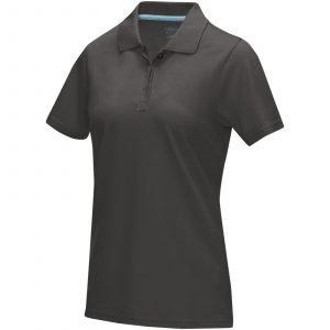 Polo orgánico de manga corta para mujer "Graphite"