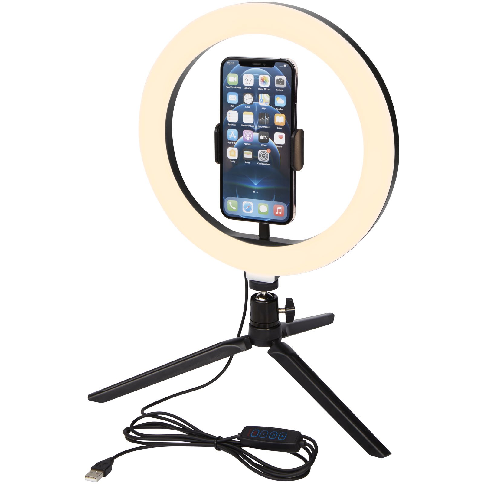 Luz De Anillo Para Selfies De 8 Con Soporte De Trípode Extensible De 66 Y Soporte Para Teléfono, Luz De Anillo LED Regulable Portátil Sin Enchufar Compra Barata En