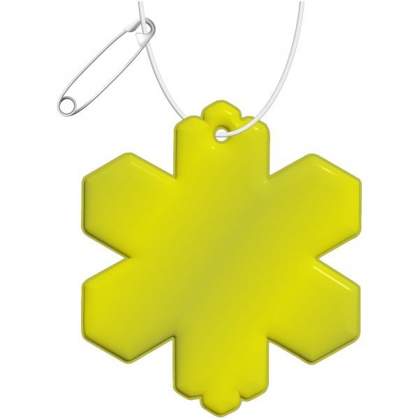 Colgante de PVC reflectante en forma de copo de nieve H-10  para personalizar con logo - Imagen 2