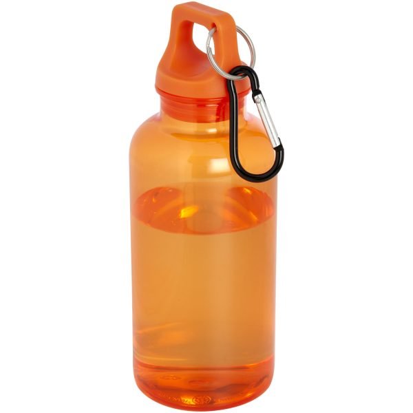 Bidón de 400 ml de plástico reciclado con mosquetón y certificación RCS  para personalizar con logo - Imagen 3