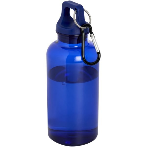 Bidón de 400 ml de plástico reciclado con mosquetón y certificación RCS  para personalizar con logo - Imagen 4