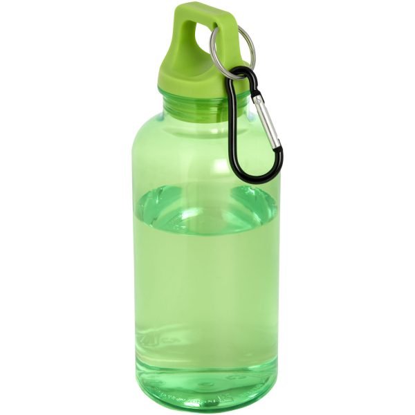 Bidón de 400 ml de plástico reciclado con mosquetón y certificación RCS  para personalizar con logo - Imagen 5