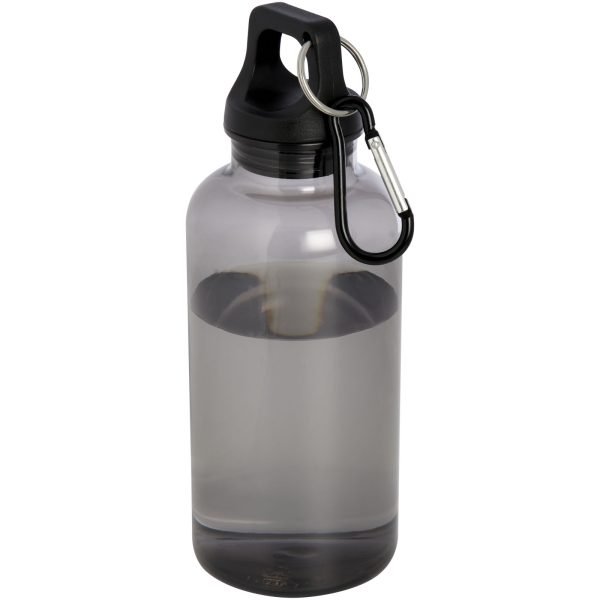 Bidón de 400 ml de plástico reciclado con mosquetón y certificación RCS  para personalizar con logo - Imagen 6