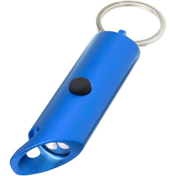 Luz LED IPX de aluminio reciclado y abrebotellas con llavero  para personalizar con logo - Imagen 2