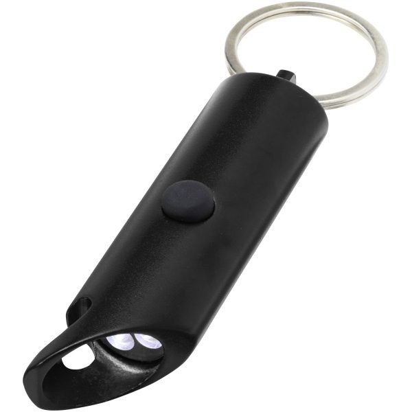 Luz LED IPX de aluminio reciclado y abrebotellas con llavero  para personalizar con logo - Imagen 5
