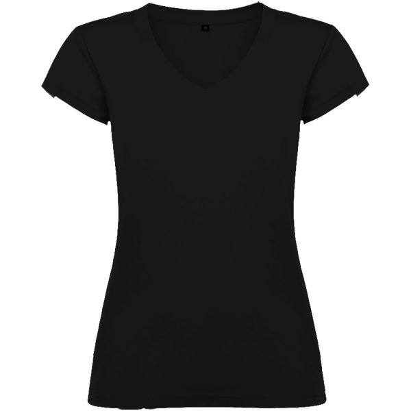 Camiseta de cuello de pico de manga corta para mujer  para personalizar con logo - Imagen 7
