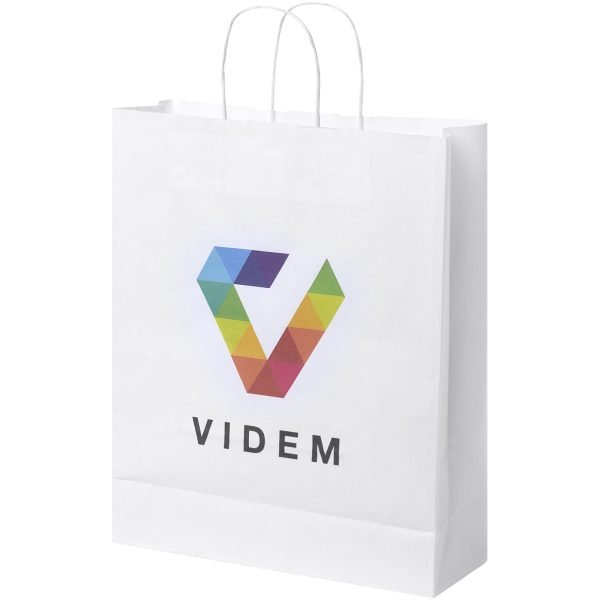 Bolsa de papel kraft 80-90 g/m2 con asas retorcidas