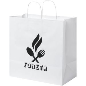 Bolsa de papel kraft 80-90 g/m2 con asas retorcidas