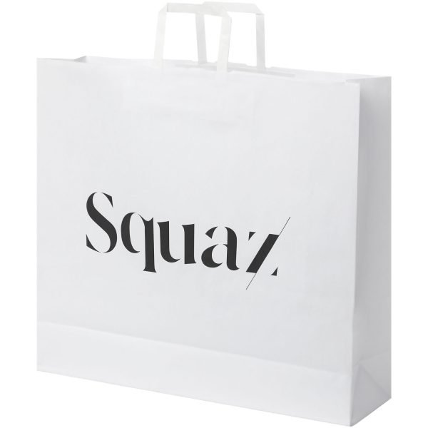 Bolsa de papel kraft 90-100 g/m2 con asas planas