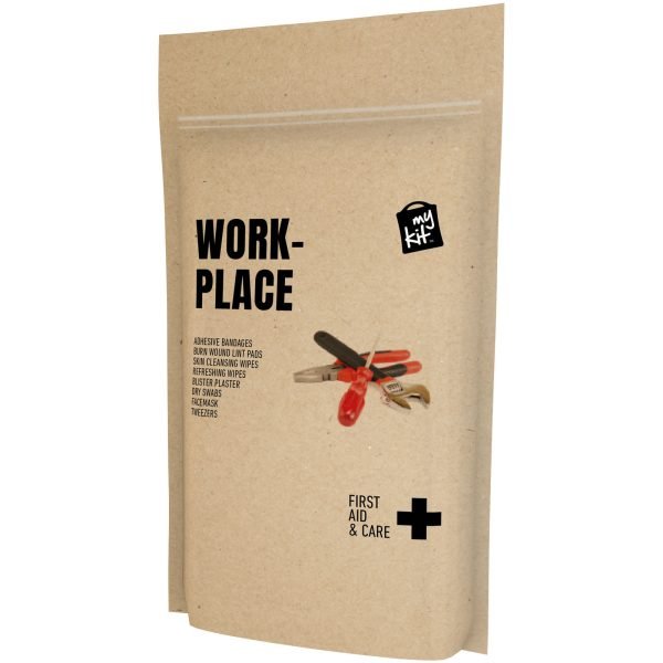 MyKit Kit de primeros auxilios Lugar de trabajo en bolsa de papel para personalizar con logo - Imagen 2