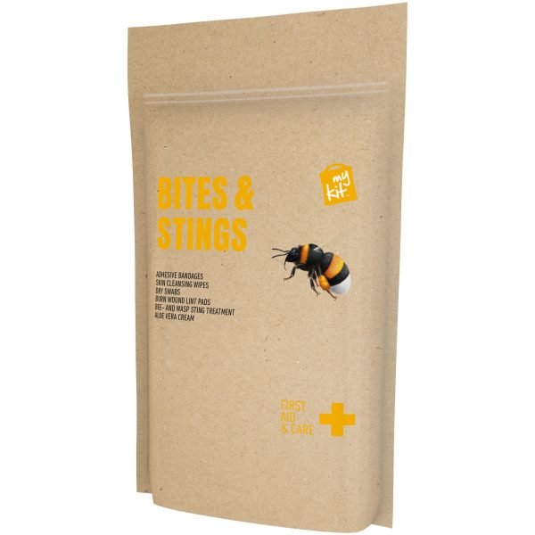 MyKit Kit de primero auxiliios Mordeduras y picaduras en bolsa de papel para personalizar con logo - Imagen 2
