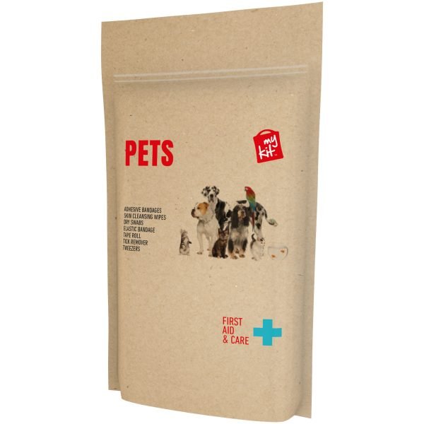 MyKit Kit de primero auxiliios Mascotas en bolsa de papel para personalizar con logo - Imagen 2