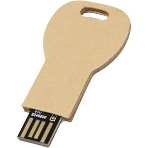 Memoria USB 2.0 de papel reciclado con forma de llave