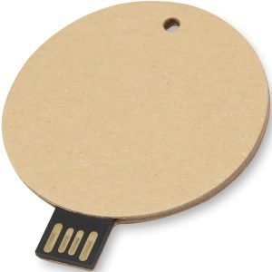 Memoria USB 2.0 de papel reciclado redonda