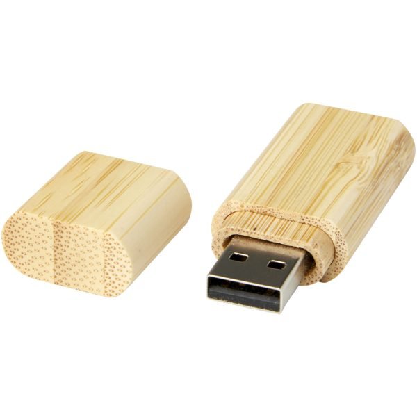 Memoria USB 2.0 de bambú con llavero