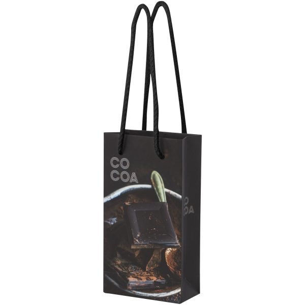 Bolsa de papel integra 170 g/m2 hecha a mano con asas de cordón en PP, 9,5 x 4 x 17 cm para personalizar con logo - Imagen 2