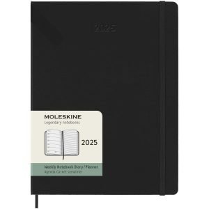 Agenda semanal XL de 12 meses con tapa dura "Moleskine"