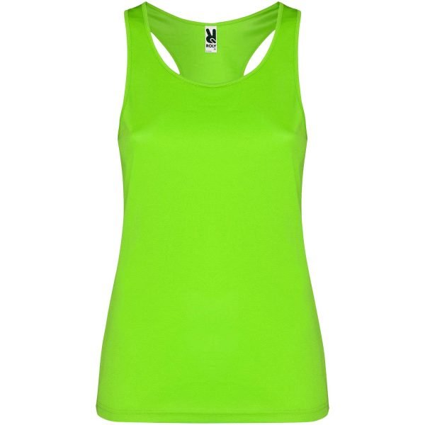 Camiseta deportiva sin mangas para mujer  para personalizar con logo - Imagen 3