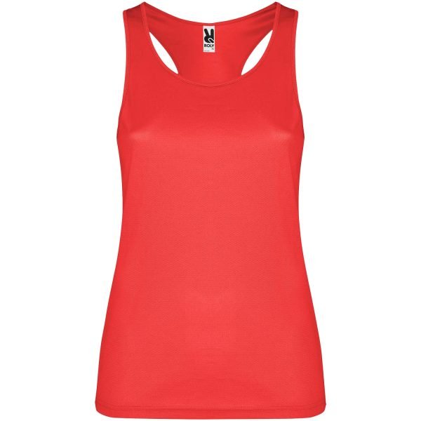 Camiseta deportiva sin mangas para mujer  para personalizar con logo - Imagen 5
