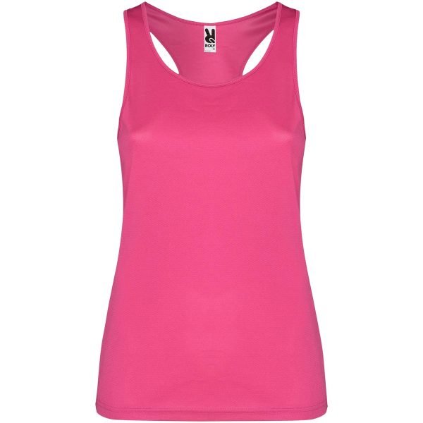 Camiseta deportiva sin mangas para mujer  para personalizar con logo - Imagen 6