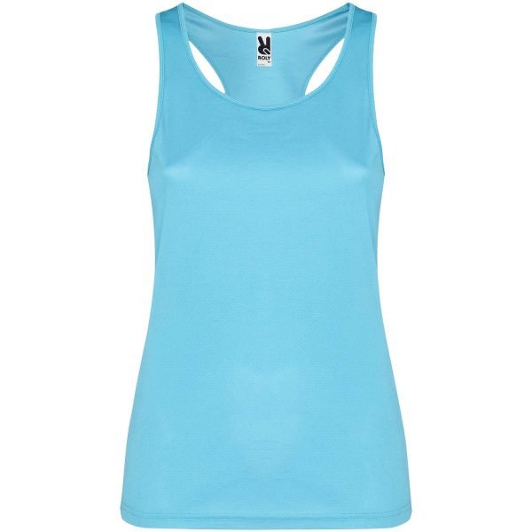 Camiseta deportiva sin mangas para mujer  para personalizar con logo - Imagen 7