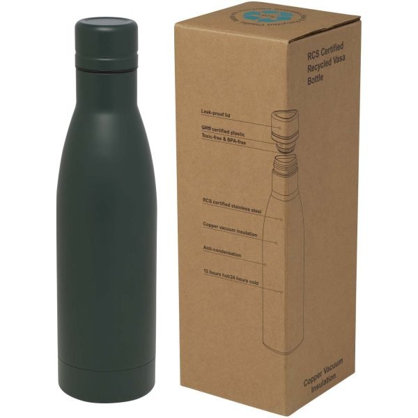 Bidón con aislamiento al vacío de 500 ml de cobre de acero inoxidable reciclado con certificación RCS  para personalizar con logo - Imagen 8