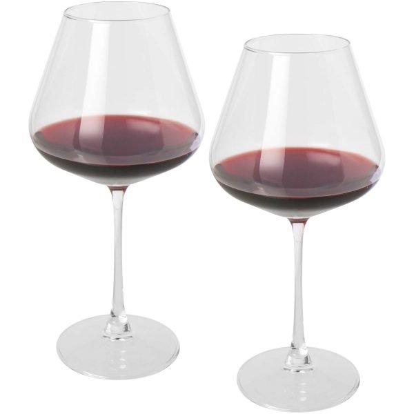 Set de 2 vasos de vidrio para vino "Rosso"