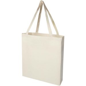 Bolsa Tote con refuerzos de algodón reciclado GRS de 140 g/m² de 12l "Madras"