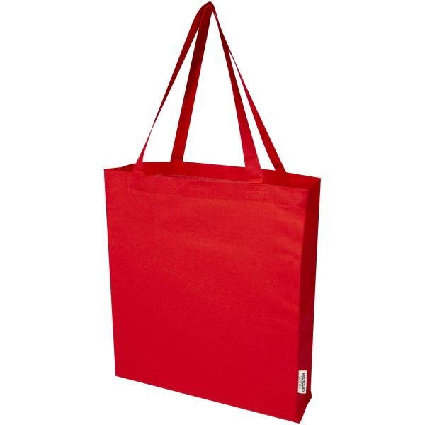 Bolsa Tote con refuerzos de algodón reciclado GRS de 140 g/m²  para personalizar con logo - Imagen 3