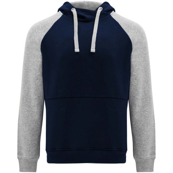 Sudadera con capucha bicolor infantil  para personalizar con logo - Imagen 2