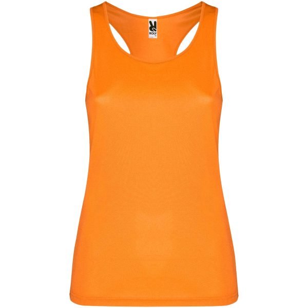 Camiseta deportiva sin mangas para mujer  para personalizar con logo - Imagen 8
