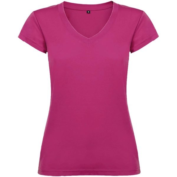 Camiseta de cuello de pico de manga corta para mujer  para personalizar con logo - Imagen 12