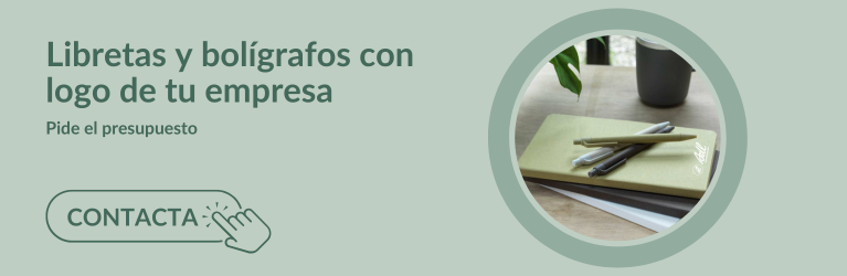 Libretas y cuadernos personalizados con logotipo para empresas en Barcelona – libretas de tapa blanda, cuadernos clásicos y artículos de escritura promocionales