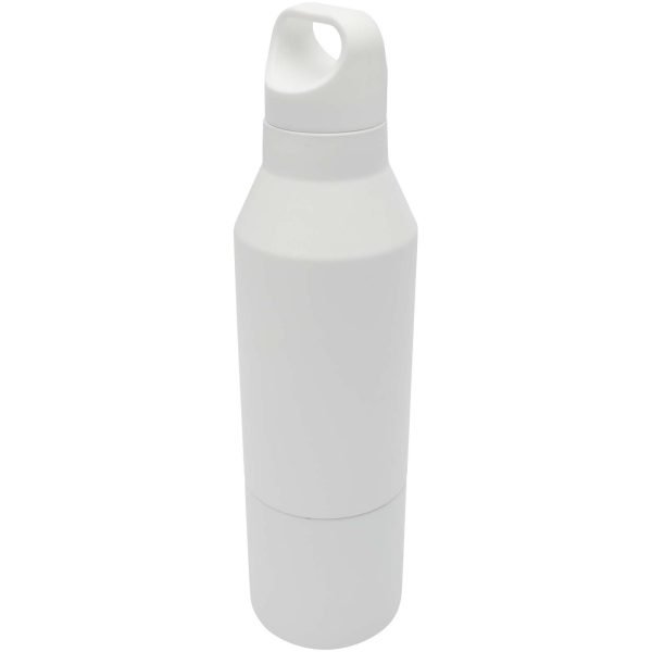 Botella isotérmica de acero inoxidable reciclado de 600 ml con certificado RCS y vaso de 300 ml "Odessy"