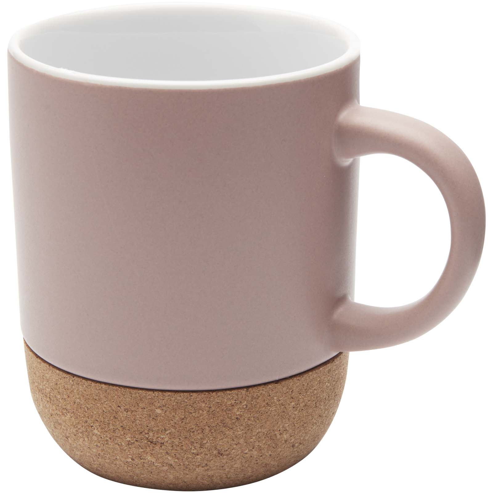 Taza de cerámica de 300 ml con detalles de corcho y acabado mate  para personalizar con logo - Imagen 2
