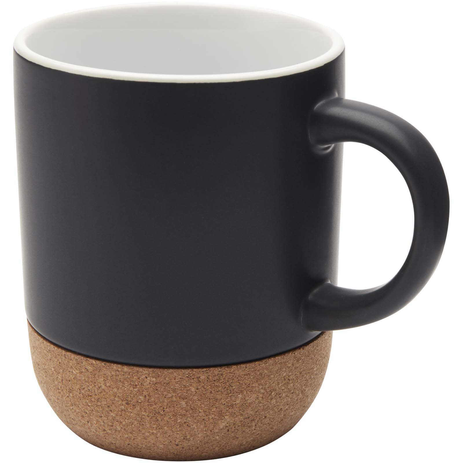 Taza de cerámica de 300 ml con detalles de corcho y acabado mate  para personalizar con logo - Imagen 4