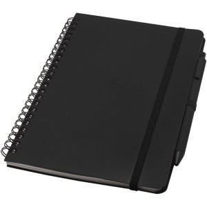 Libreta de tapa dura A5 de plástico procedente del océano con bolígrafo Thalaasa (tinta negra)