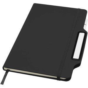 Libreta de tapa dura A5 con combinación de bolígrafo y lápiz "Nexus" (tinta negra)