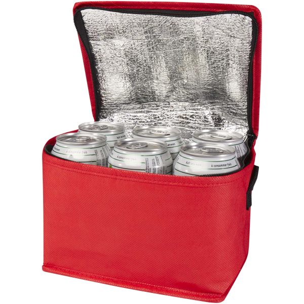 Bolsa isotérmica para 6 latas no tejida de material reciclado GRS de 4 l  para personalizar con logo - Imagen 2