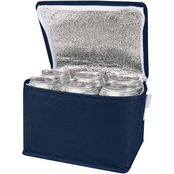 Bolsa isotérmica para 6 latas no tejida de material reciclado GRS de 4 l  para personalizar con logo - Imagen 4