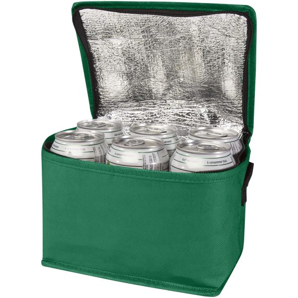 Bolsa isotérmica para 6 latas no tejida de material reciclado GRS de 4 l  para personalizar con logo - Imagen 5