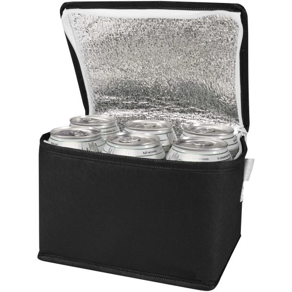 Bolsa isotérmica para 6 latas no tejida de material reciclado GRS de 4 l  para personalizar con logo - Imagen 6